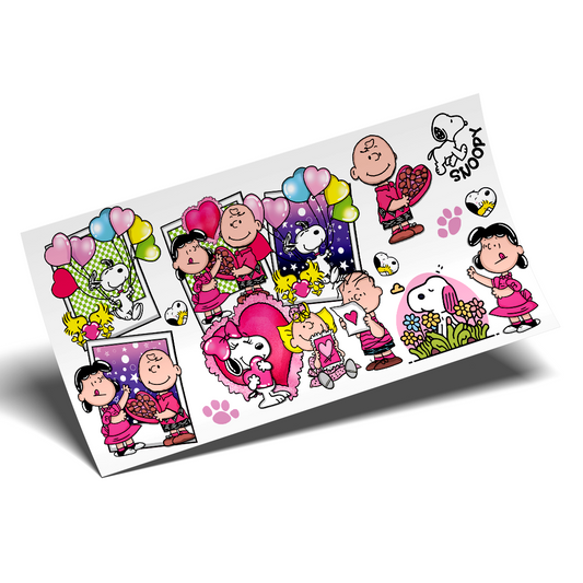 Cup Wrap Sticker UV DTF - Snoopy Lovers