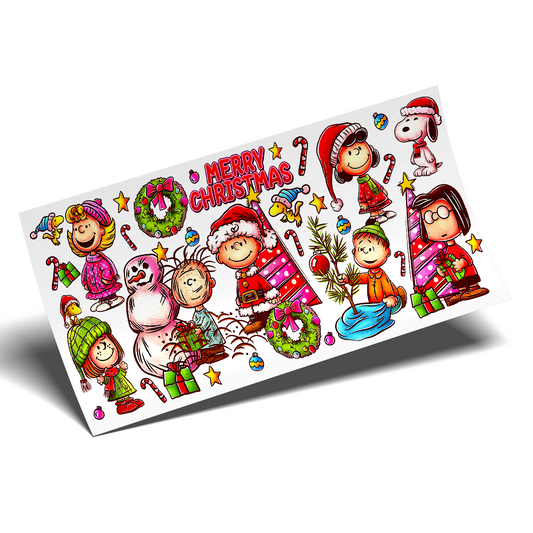 Cup Wrap Sticker  - UV DTF transfer Snoopy christmas parade