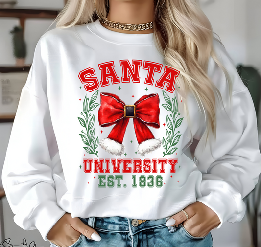 DTF Textil Transfer 10x10 inches Santa University