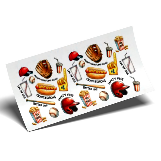 Cup Wrap Sticker  - UV DTF Baseball icons