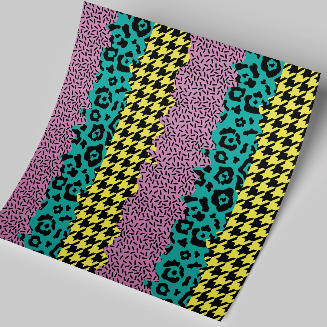 12x12" Permanent Printed Vinyl - Pattern Stripes 3 colors