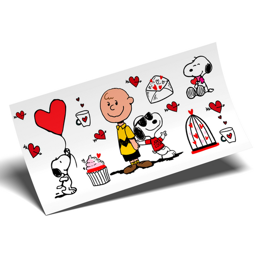 Cup Wrap Sticker  - UV DTF Love snoopy and Charlie