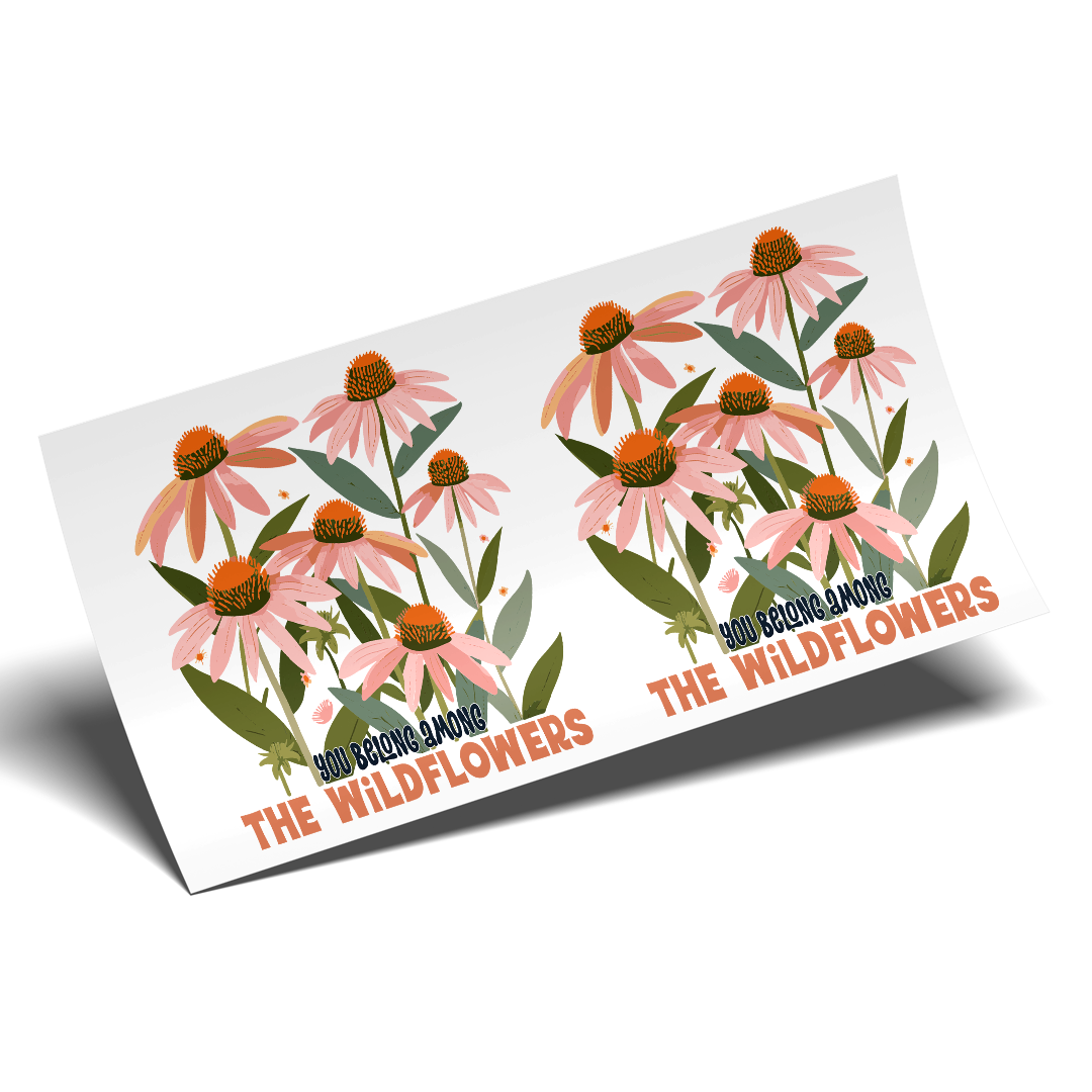 Cup Wrap Sticker  - UV DTF The wildflowers